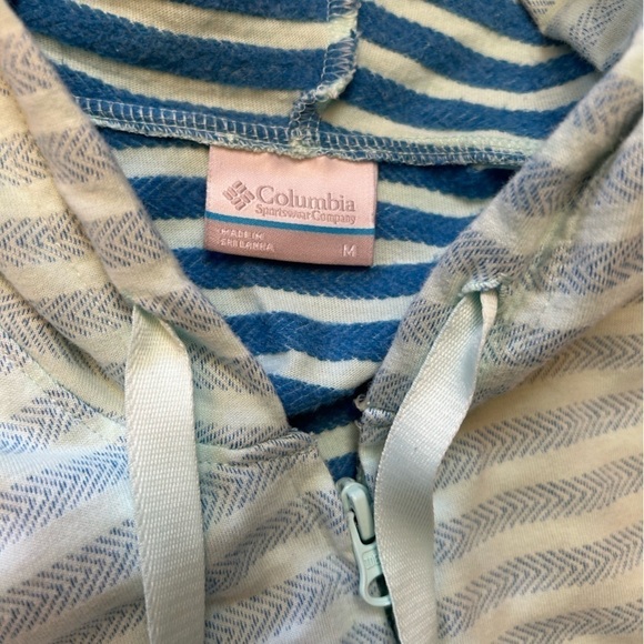 Columbia women’s Melody Spring full zip striped lined hooded jacket Sz-M R9 - Picture 10 of 13